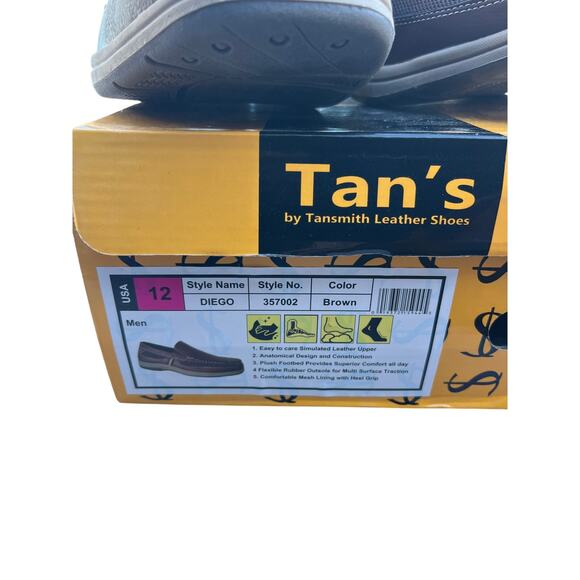 Tansmith leather men’s size 12 loafers style Diego 357002- NIB - Picture 4 of 4